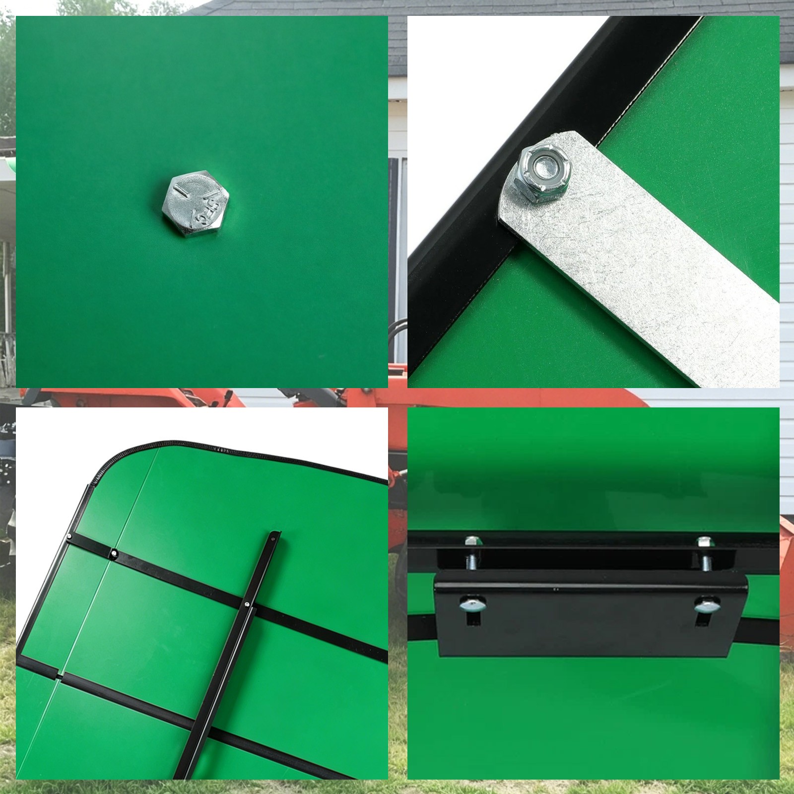 Green Tuff Top Tractor Canopy 52″ X 52″ For John Deere 2″ x 2″ or 2″ x 3″ ROPS