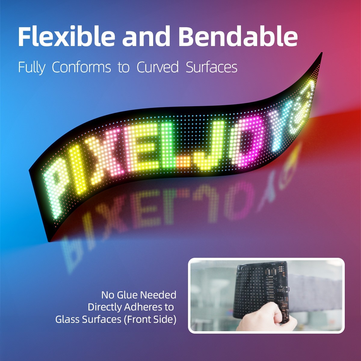 Programmable LED Sign Bluetooth APP Flexible Scrolling Message Board Text Animat
