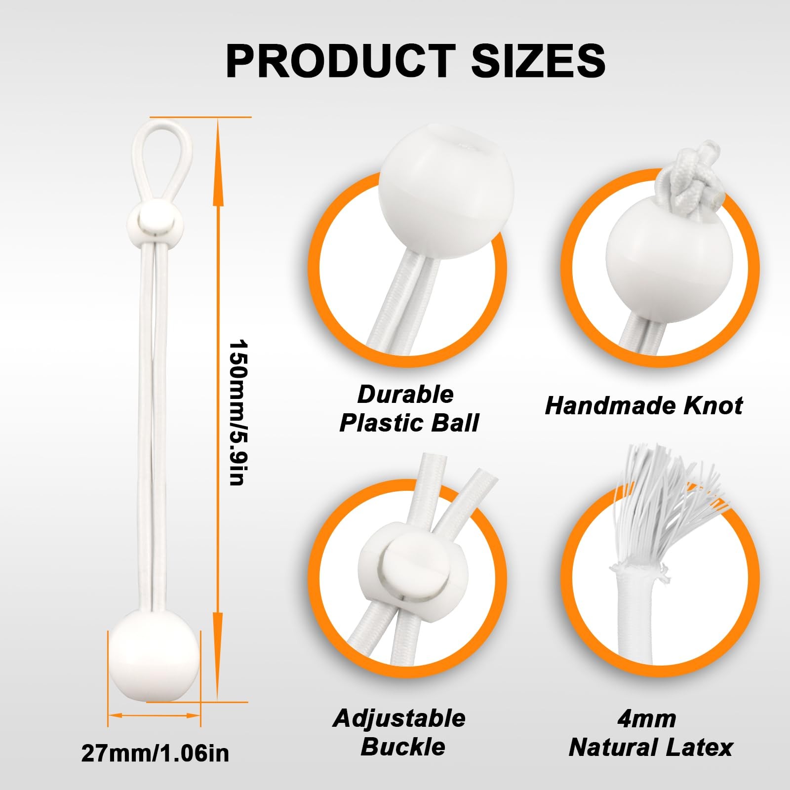 Universal Bungee Tie Downs, Ball Bungee Cords Multipurpose Elastic String for…