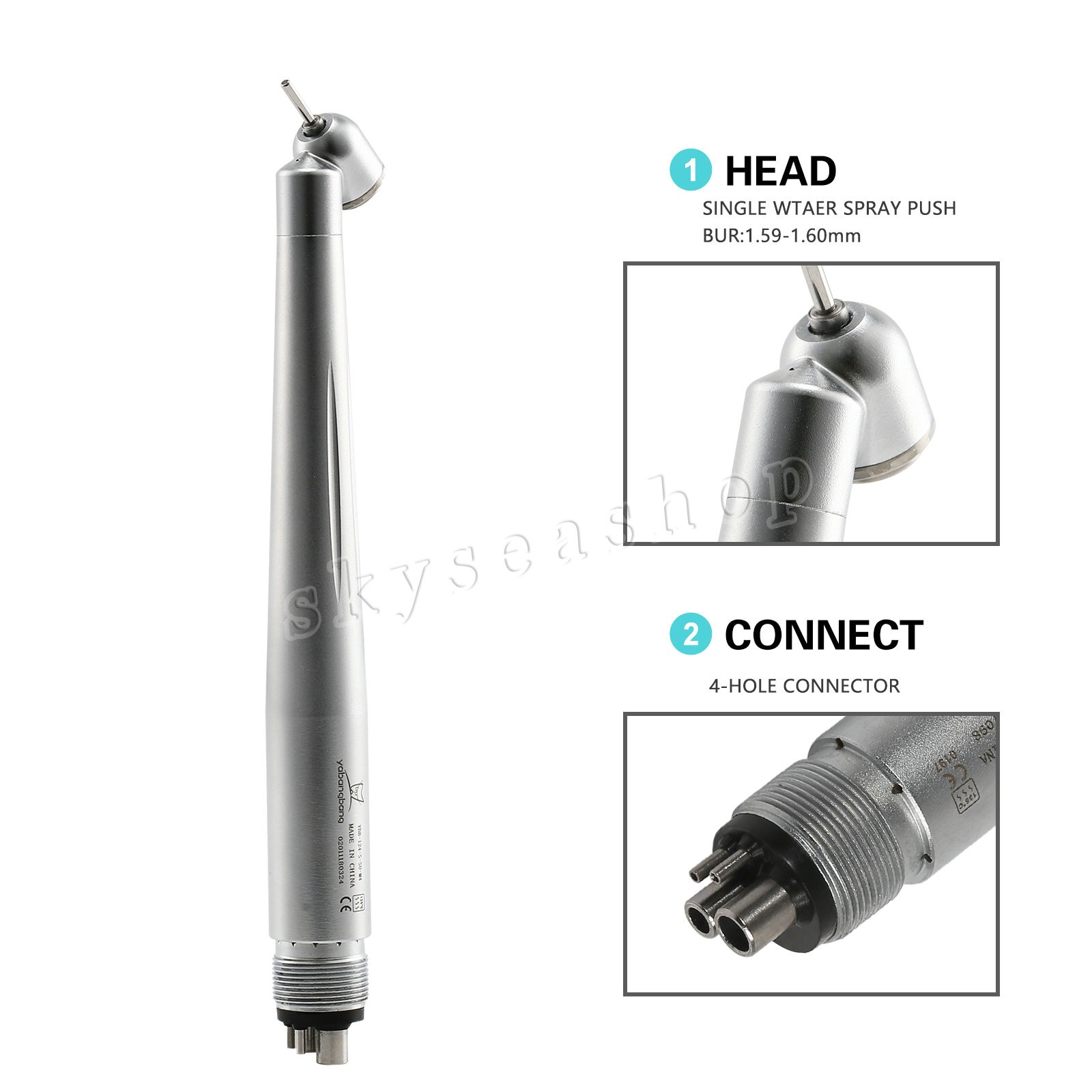 USA Yabangbang Dental 45 Degree Surgical High Speed Handpiece Push Button JH1