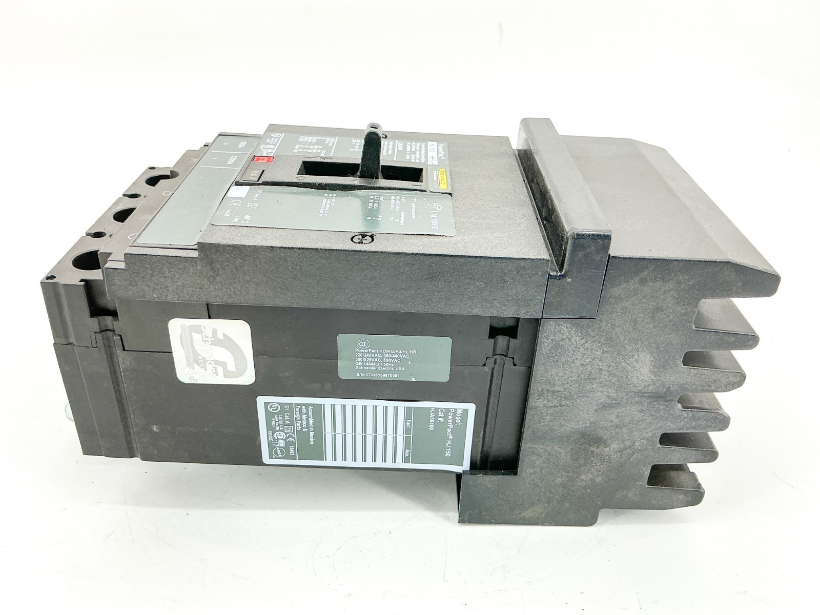New Square D HJA36100 Circuit Breaker 3P 100A 600V 50/60Hz – No Box