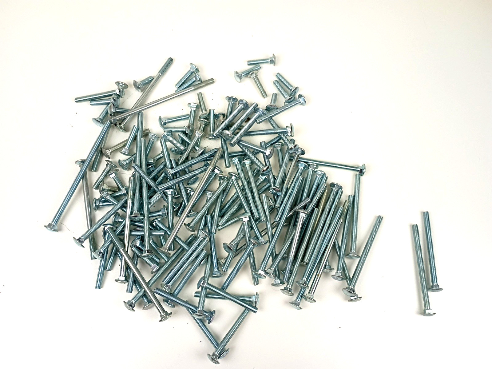 5/16″ Zinc Plated Carriage Bolts Assorted Lengths Bulk Lot 9 Pounds
