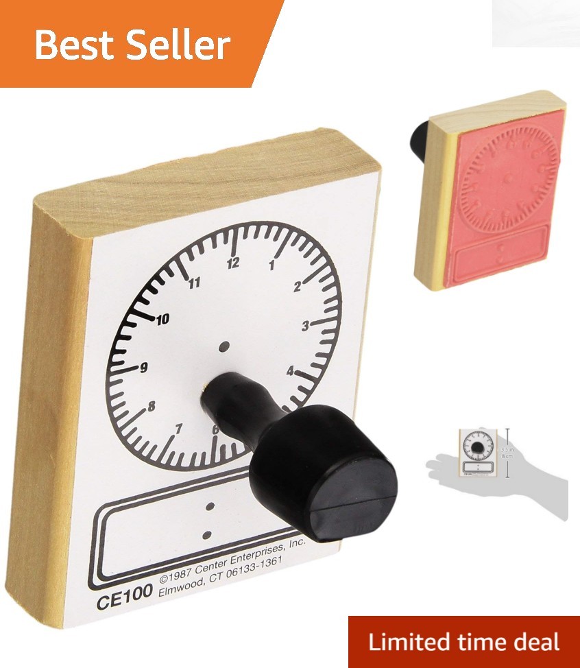 Wooden Digital and Analog Clock Stamp – Inspire Kids’ Creativity and Learning