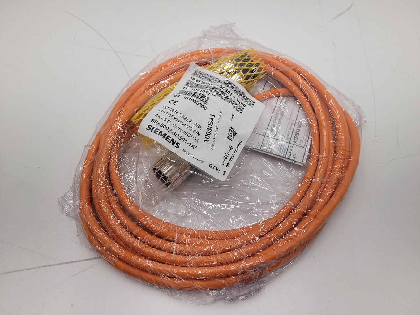 Siemens Servo Motor Power Cable 5M 6FX5002-5CS01-1AF0 1FT/1FT/1PH 5 Meter New