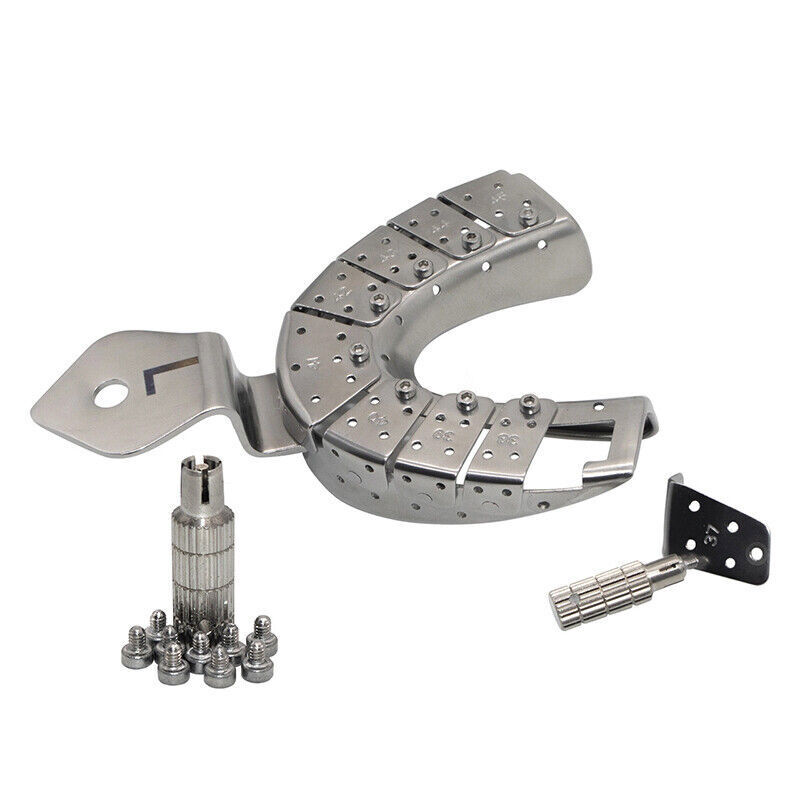 Stainless steel Dental Impression Tray for Implant Analogues Upper+ Lower S M L