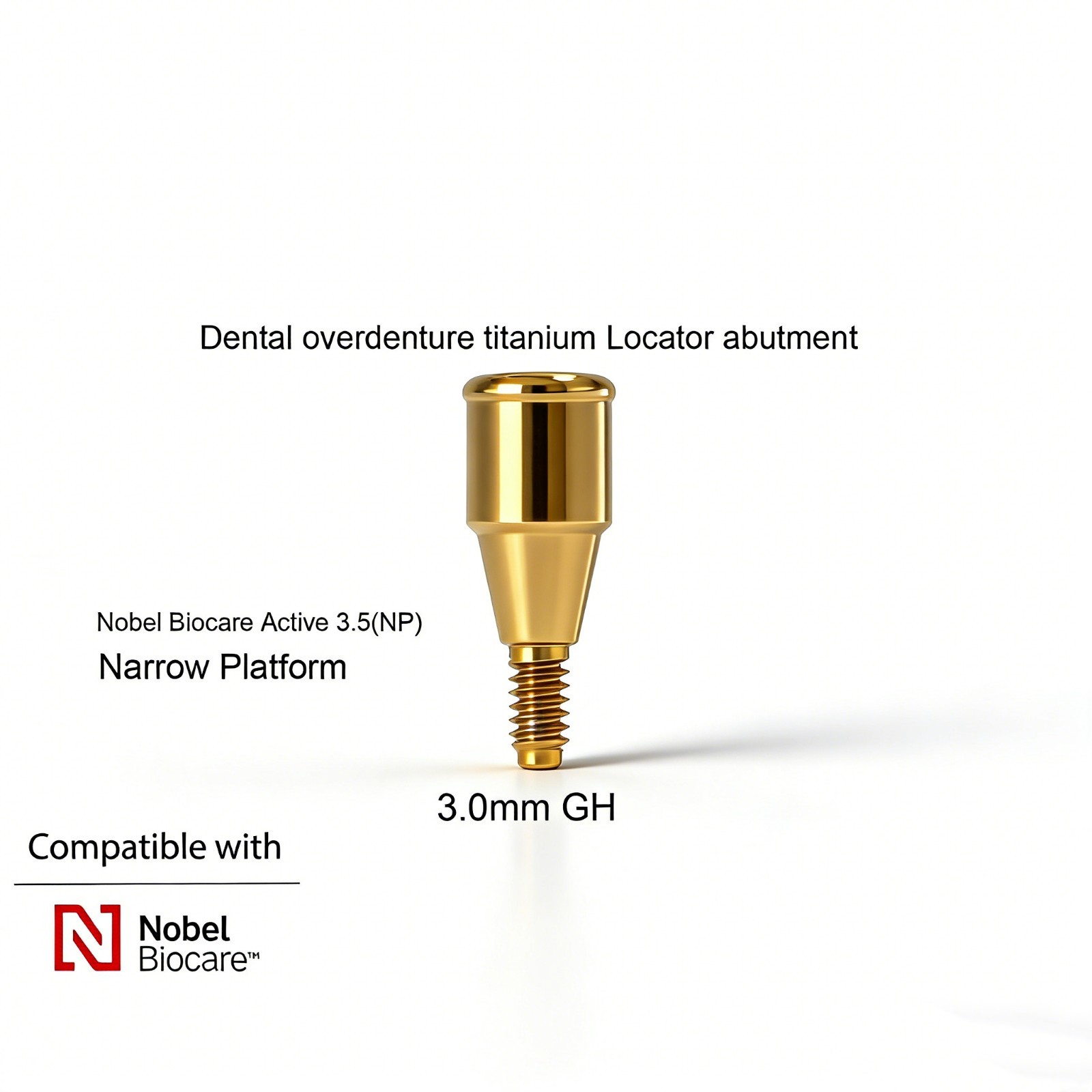 US Dental Ti Abutment NP fit Zest Locator for NobelBiocare NobelActive Implants