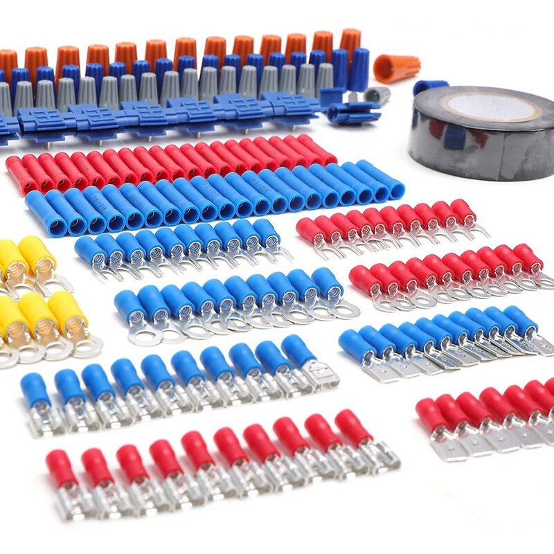 WORKPRO 582-piece Crimp Terminal Electrical Repair Kit with Wire Cutter Stripper