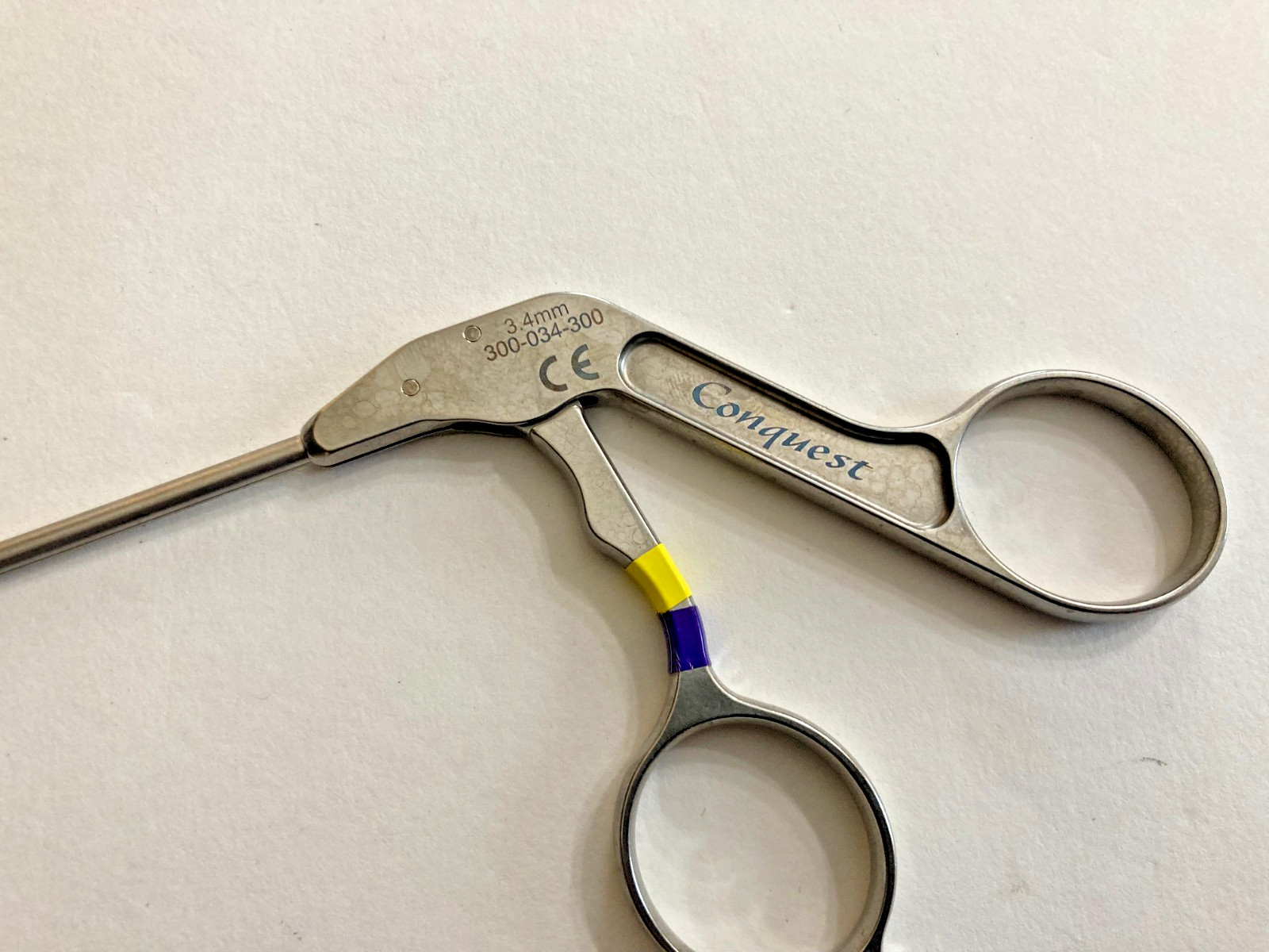 Stryker Conquest 3.4 mm 0º Straight Narrow Bite Punch Arthroscopic Instrument