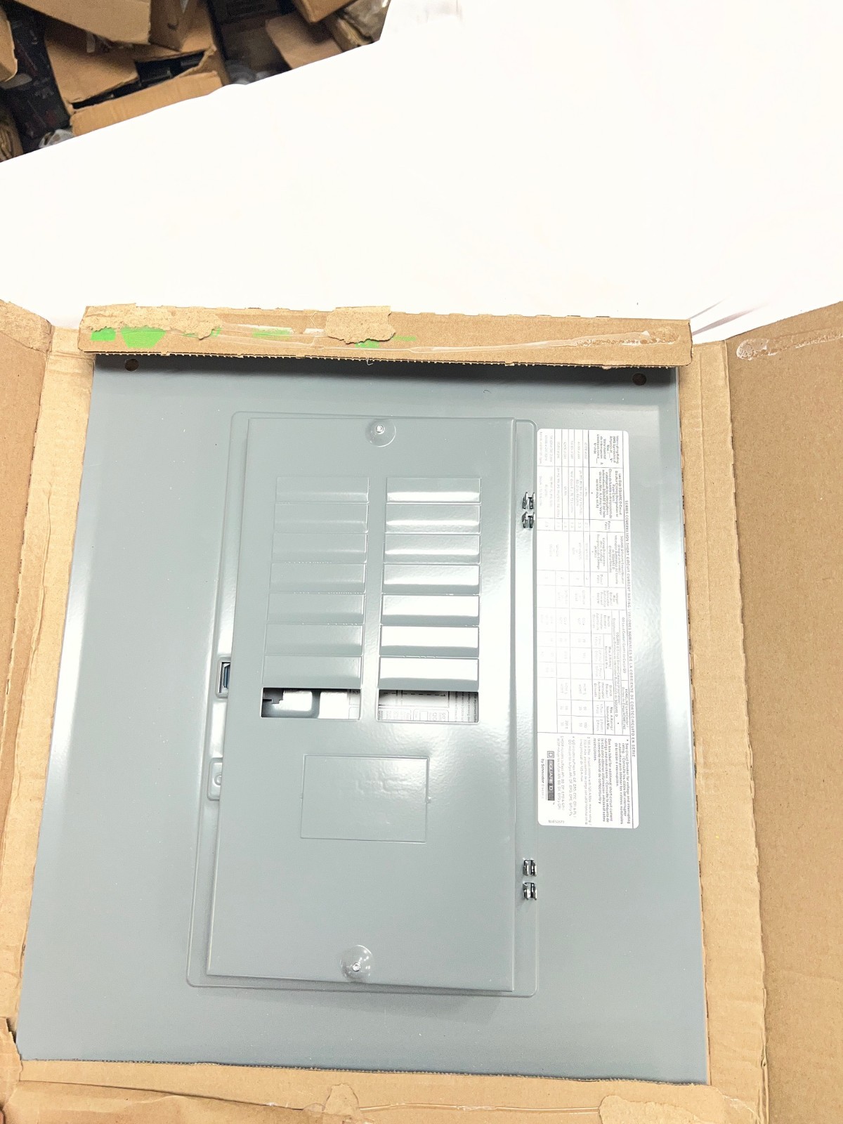 SQUARE D Load Center Cover: 19.12 in Lg, Mfr. No. QO112L125PG