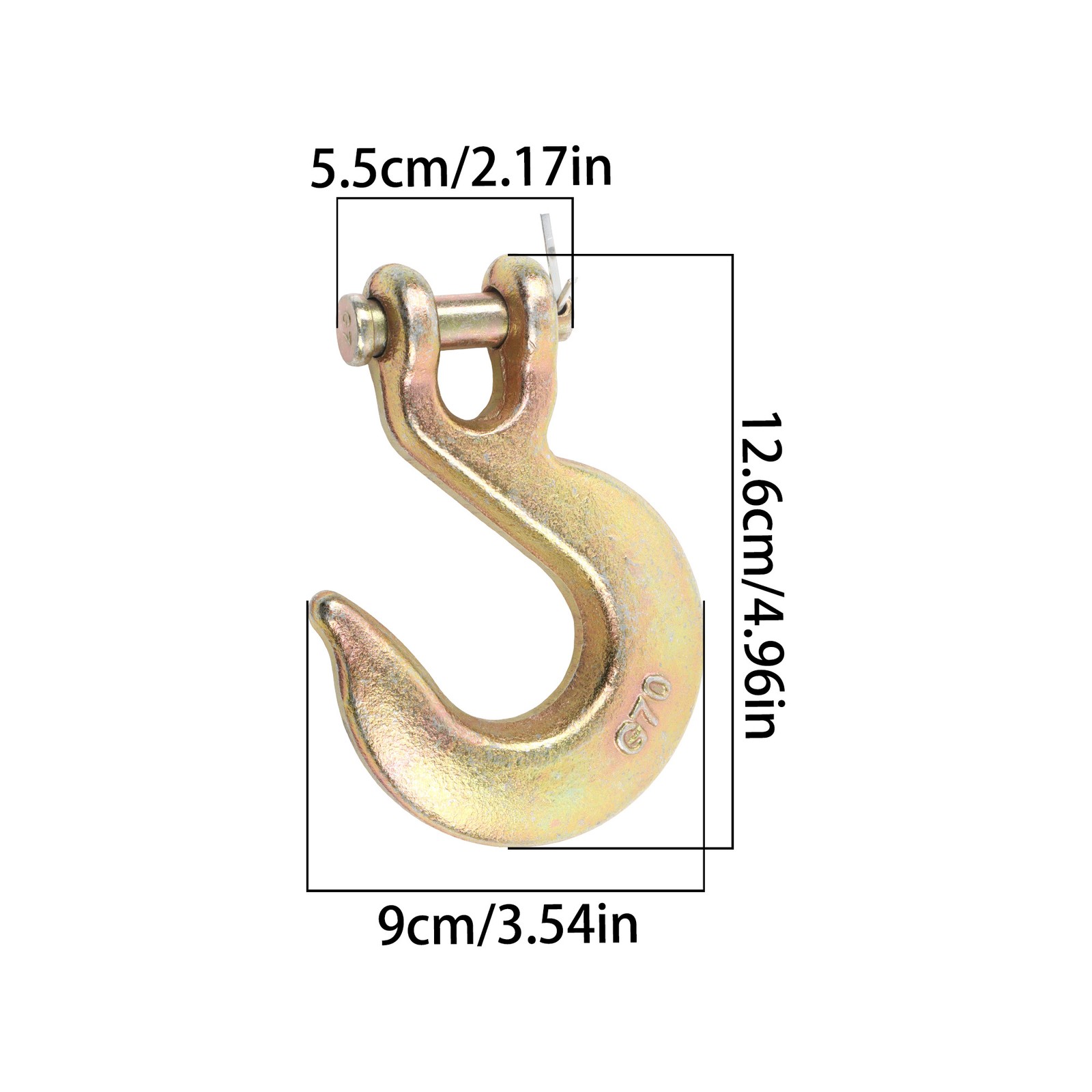 10 Pack 3/8 Inch Clevis Slip Hooks – 6600 LBS Working Load G70 Tow Chain Hooks