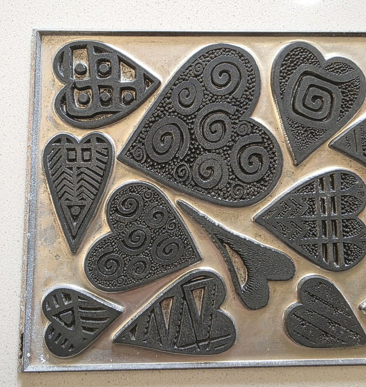 Ethnic Tribal Aluminum Printing Block Vintage Linocut Relief Printing Block