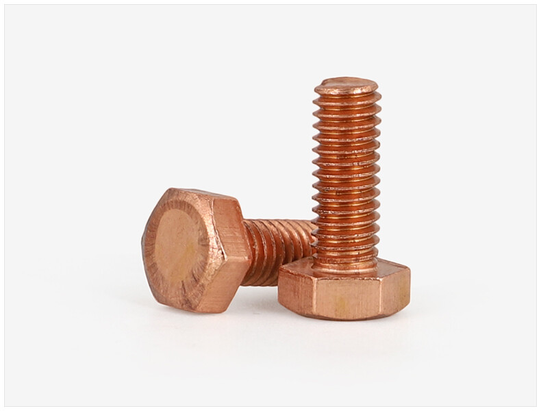 99.9% Pure Copper Allen Screws Hex Head Bolts DIN933 M3 M4 M5 M6 M8 M10 M12 M16