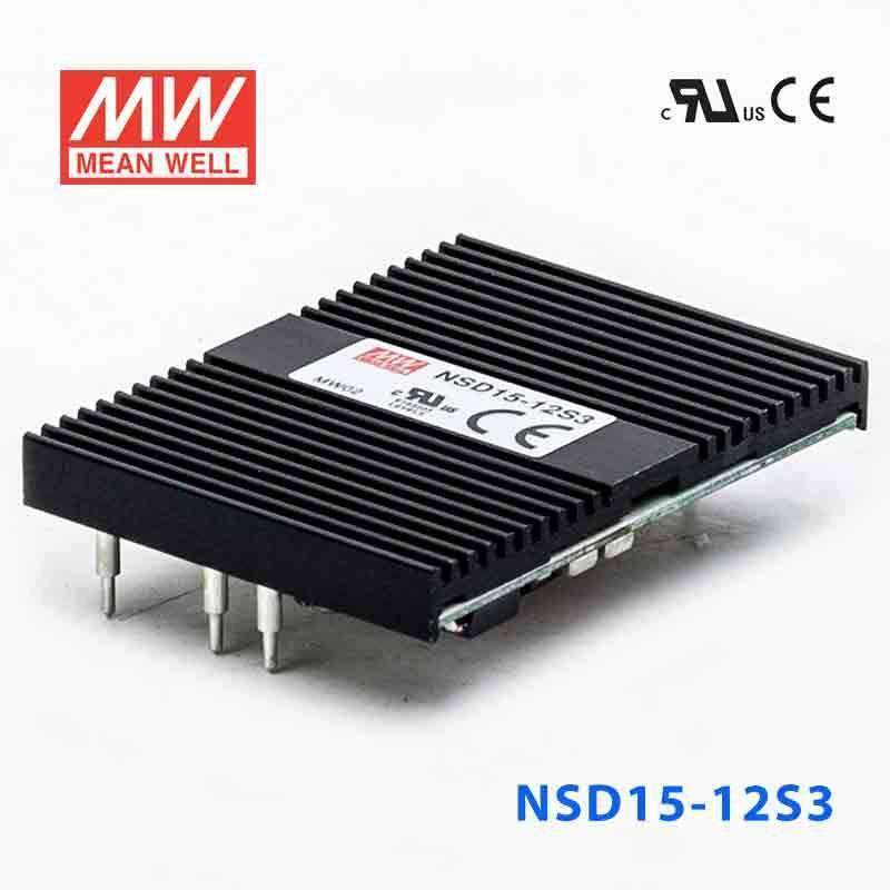 Mean Well NSD15-12S3 DC-DC Converter – 12.375W – 9.4~36V in 3.3V out