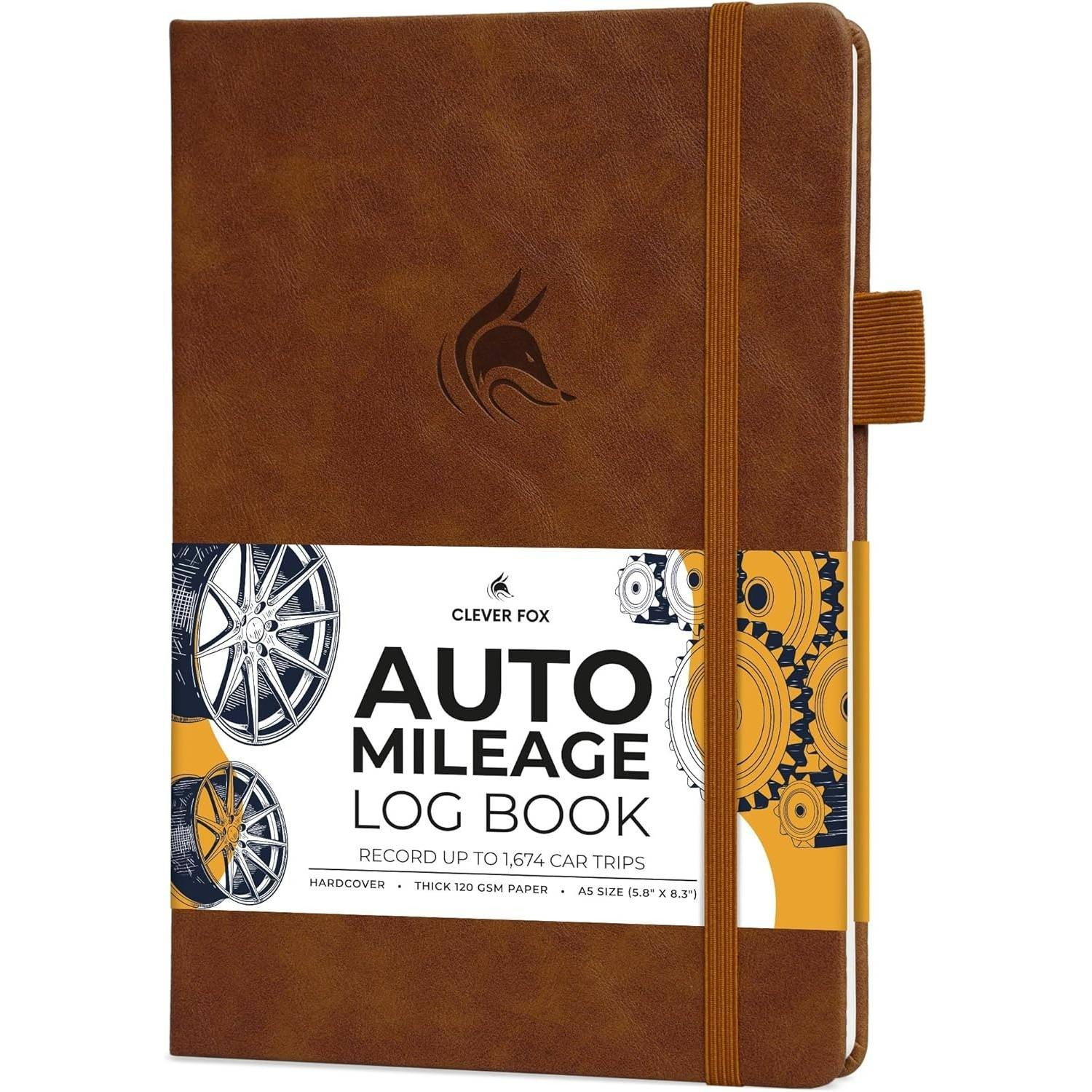 Clever Fox Auto Mileage Log Book Driving Logger Book A5