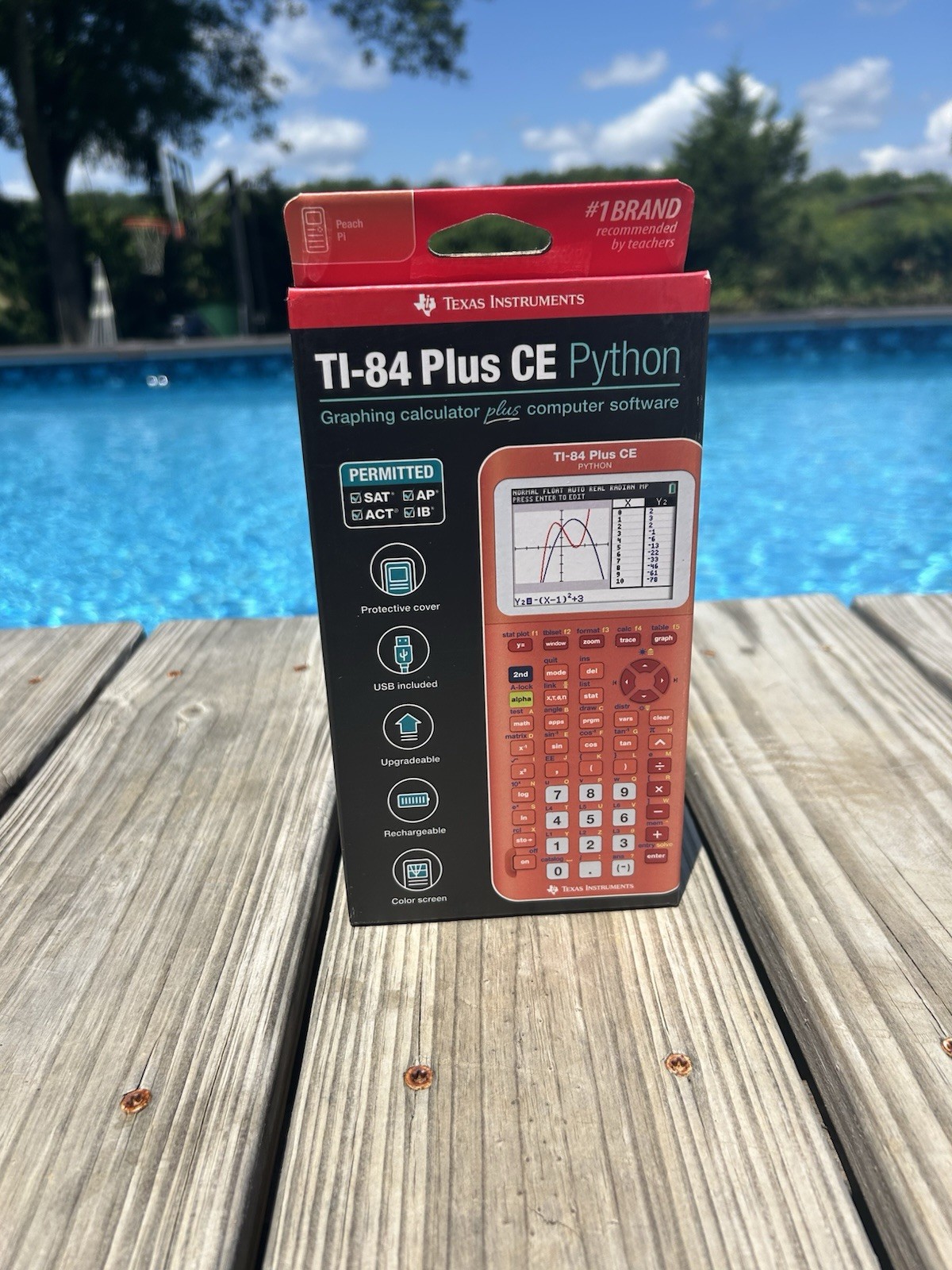 Texas Instruments TI-84 Plus CE Python Graphing Calculator – Peach Orange NIB