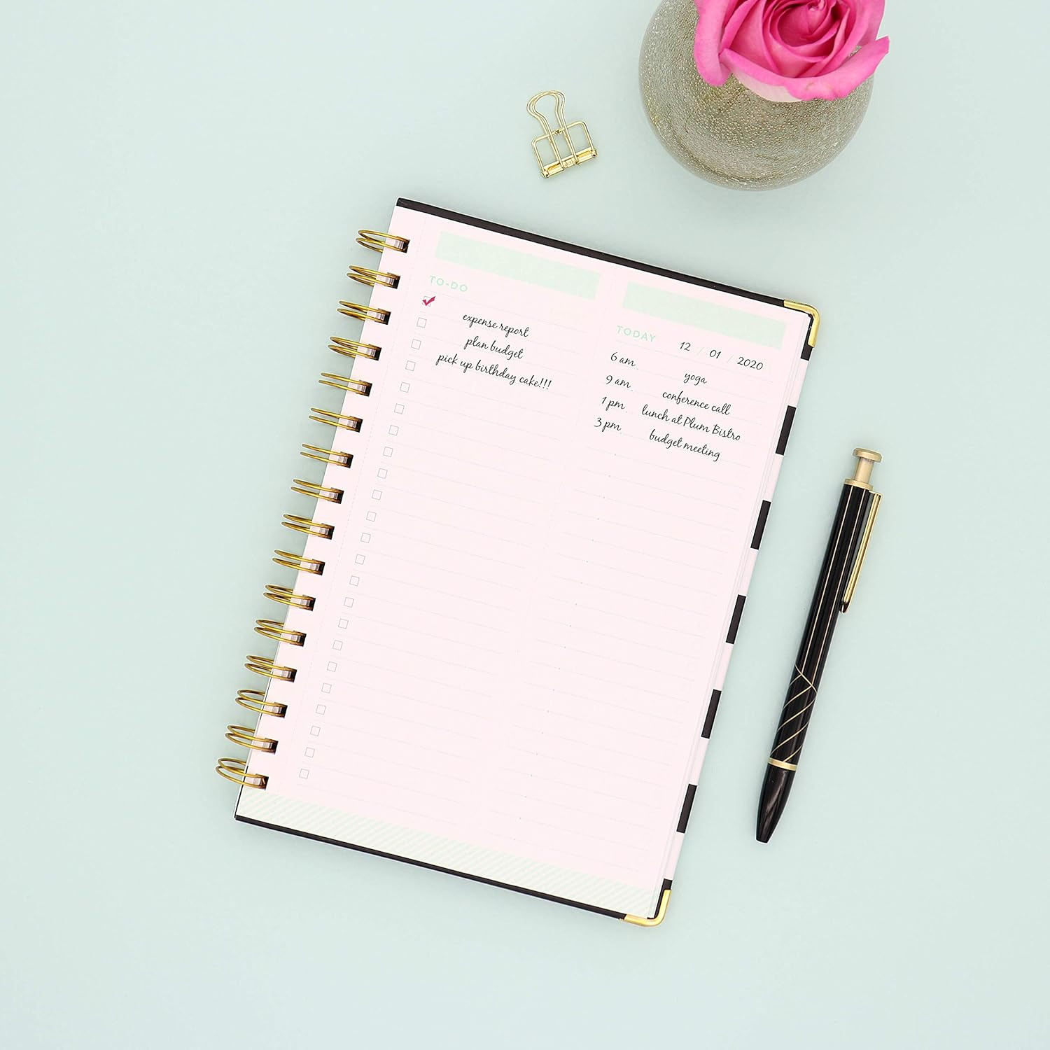 Day Designer for Today To-Do Notebook, 160 Ruled Pages, Twin-Wire Binding, Hardc