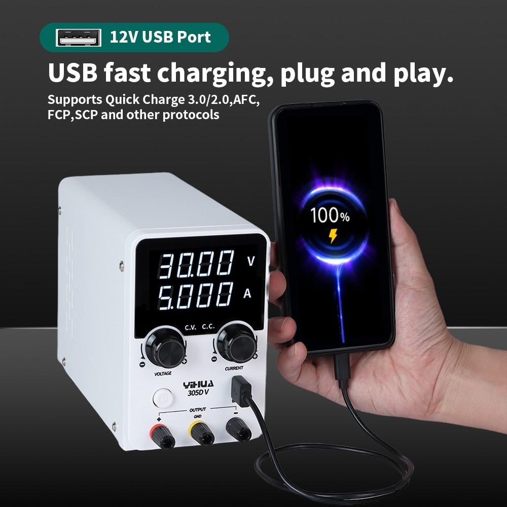 YIHUA 305D-V 180W 30V 5A DC Lab Power Supply Adjustable Voltage Regulator Repair