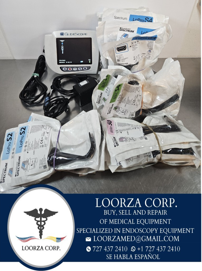 Verathon Glidescope spectrum, LoPro, MAC/Miller, gliderite, 0800-0543, 0570-0338