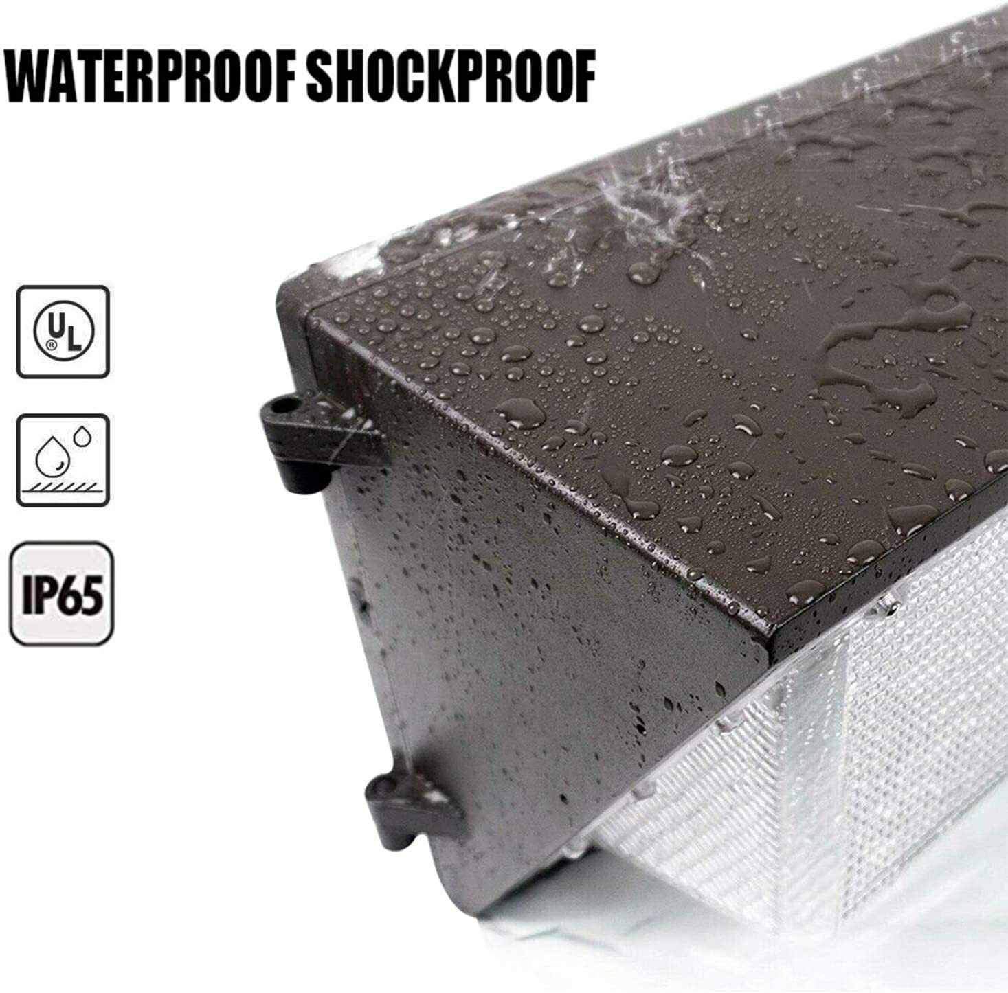 2Pcs 80Watt Outdoor Led Wall pack Light 5000K UL DLC Listed replace 400W MH Ip65