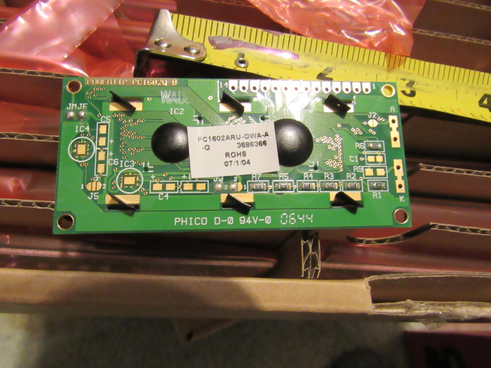 box 45 LCD display PC 1602-Q HD44780 driver new by WBU IC2