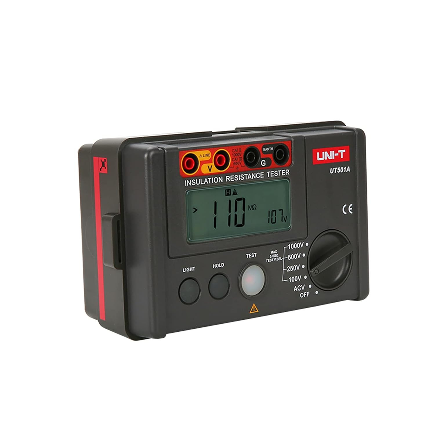 UT501A Digital Megohmmeter 125V-1000V Insulation Tester, 2000 Counts Auto Rangin