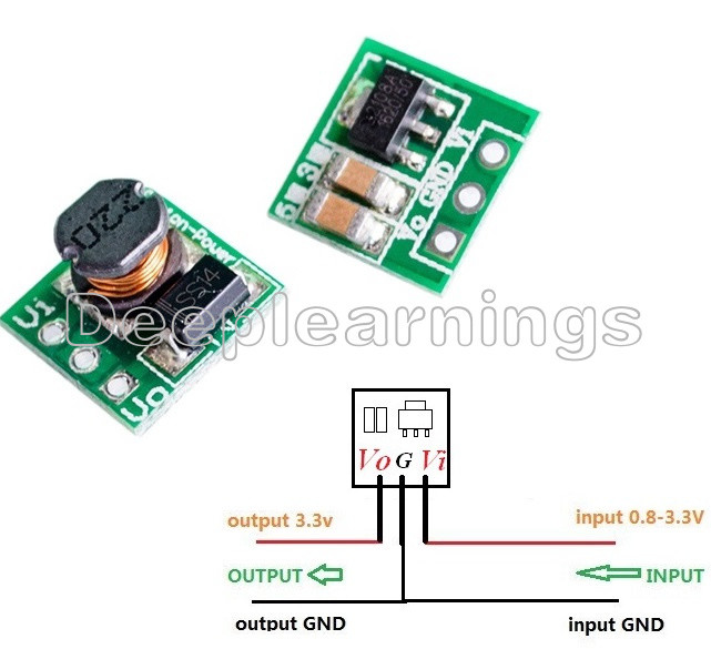 DC-DC 1V 1.2V 1.5V 1.8V 2.5V 3V to DC 3.3V Step-UP Boost Power Supply Converter