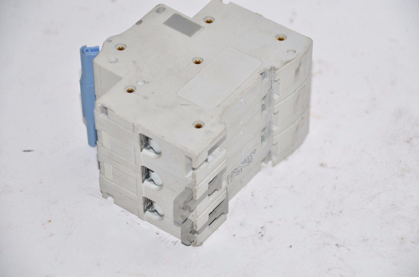 Dayton 3P IEC Supplementary Protector 20A 480VAC, 5ZVG0 D20A 50/60Hz