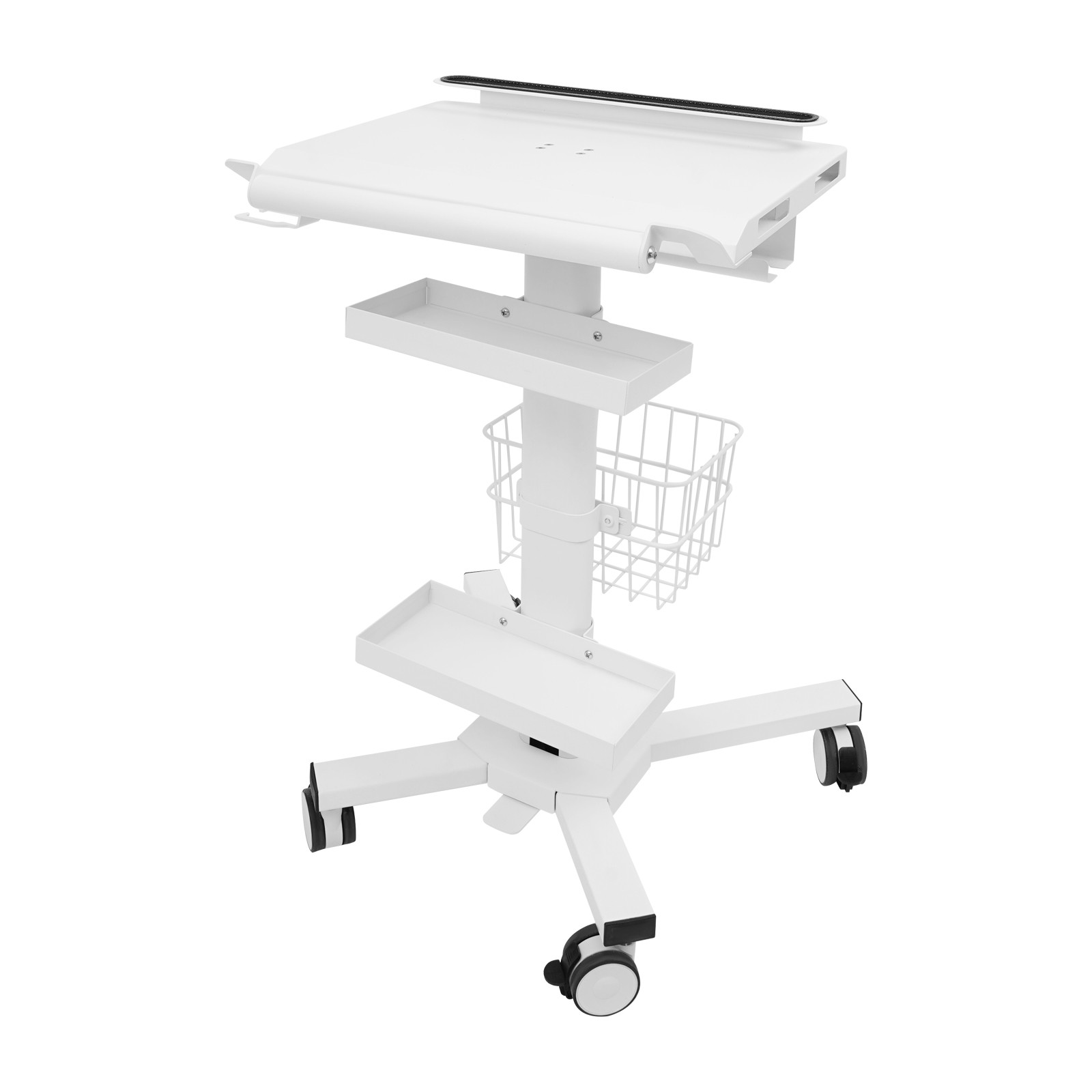 Height Adjustable Medical Laptop Workstation Cart Multi-Functional Medical Cart