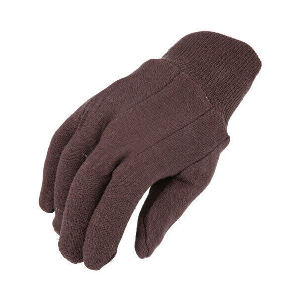 Brown Jersey Gloves, Lightweight Cotton Blend Work Gloves, Size: Men – Women