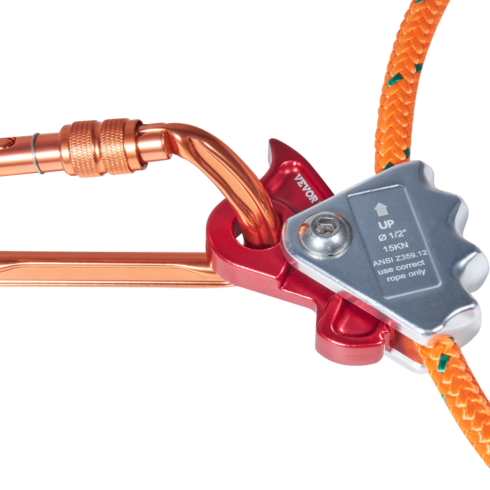 VEVOR Steel Core flipline 1/2″ x 8′ Arborist Flipline for Tree Climbing