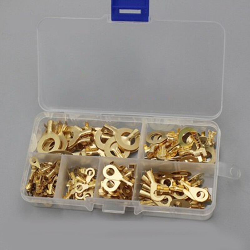 150pcs O-Type Copper Crimp Ring Terminal Set Electrical Wire Connector Kit M3–M1