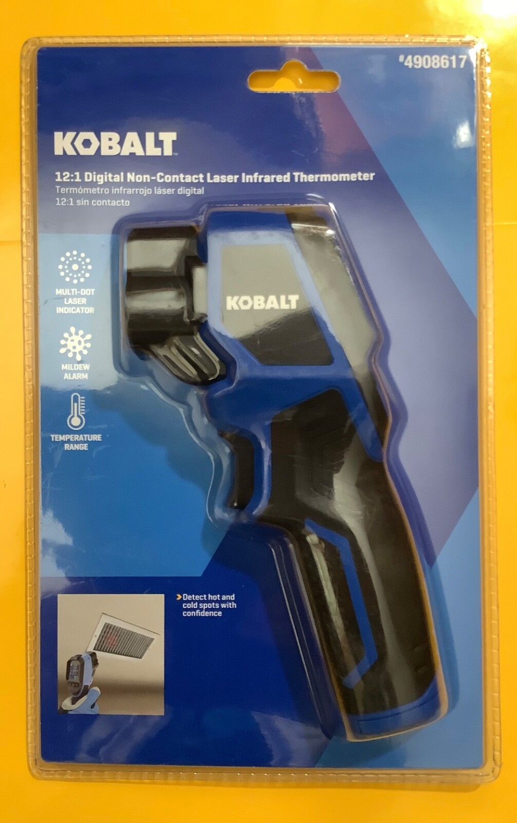 NEW Kobalt Digital Non-Contact Thermometer W/ Mold Detection 4908617 READ BELOW