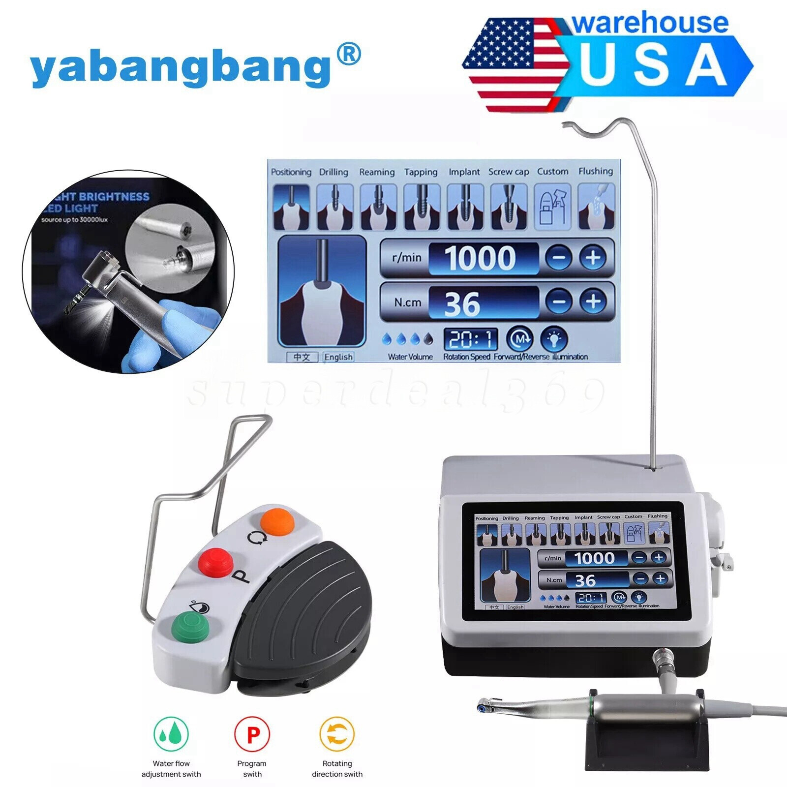 Dental Implant System Surgical Brushless Motor NSK Style &/ 20:1 Handpiece DL