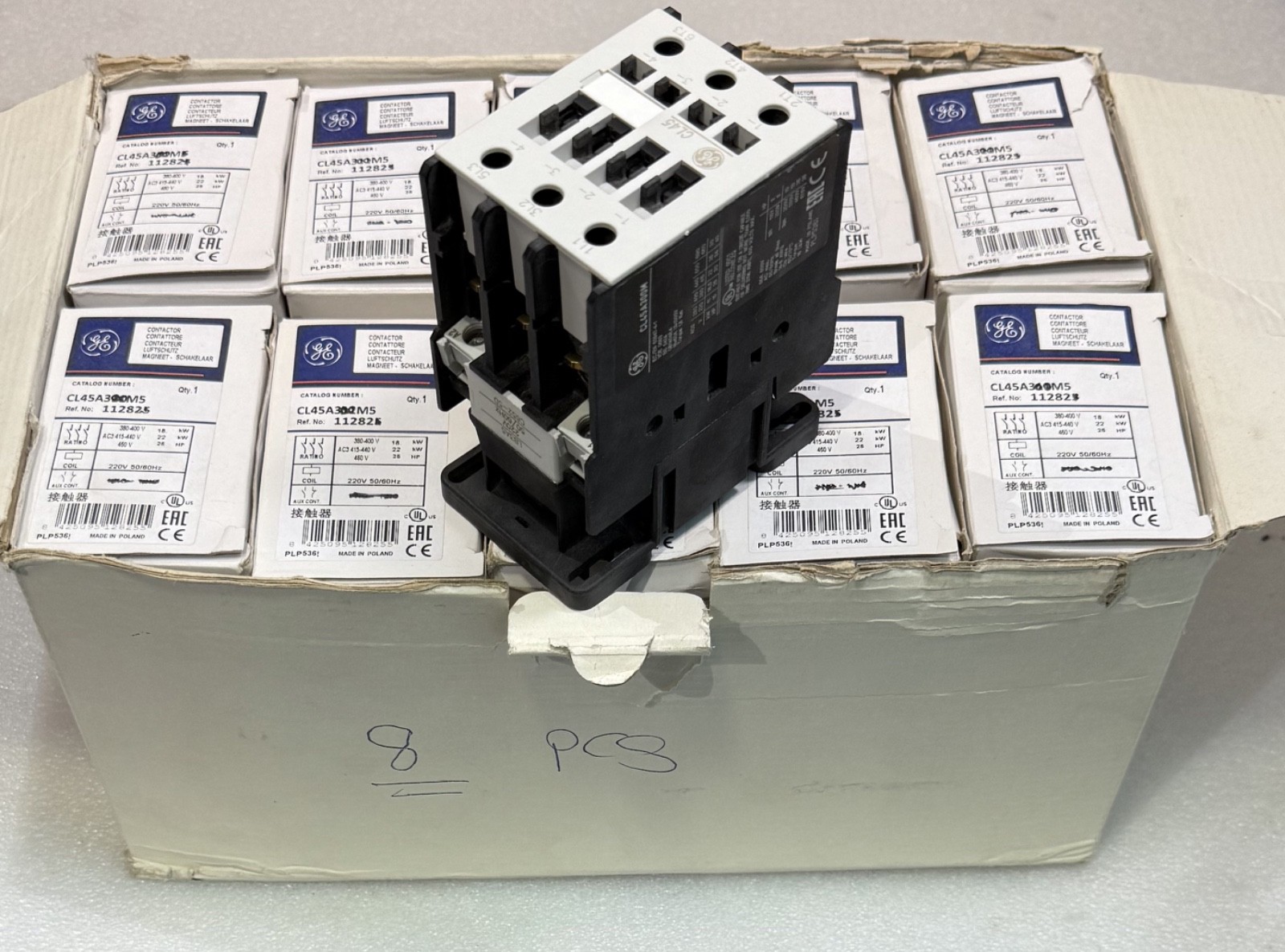 General Electric CL45A311M 5 ( CL45A300M ) Contactor +BCLF01+BCLF10 Coil 220v
