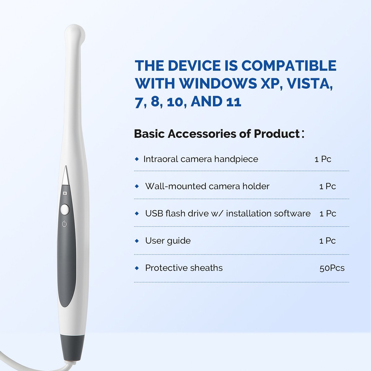 Dental USB HD 720P Intraoral Camera Imaging Intra Oral Endoscope 6 LEDS