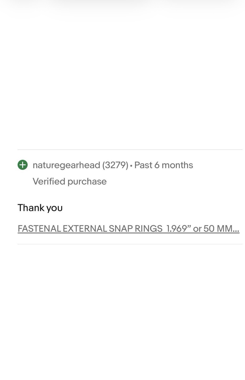 FASTENAL EXTERNAL SNAP RINGS 1.969” or 50 MM NEW DIN471 Steel Qty-5 (open box)