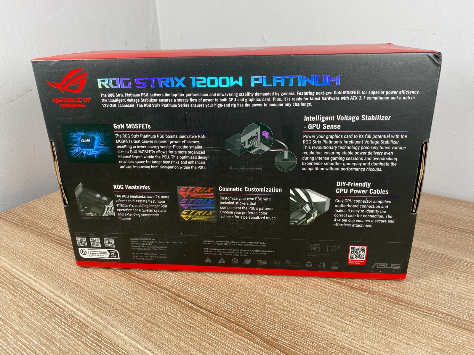 ASUS ROG STRIX 1200W PLATINUM Full-module power supply – Brand New