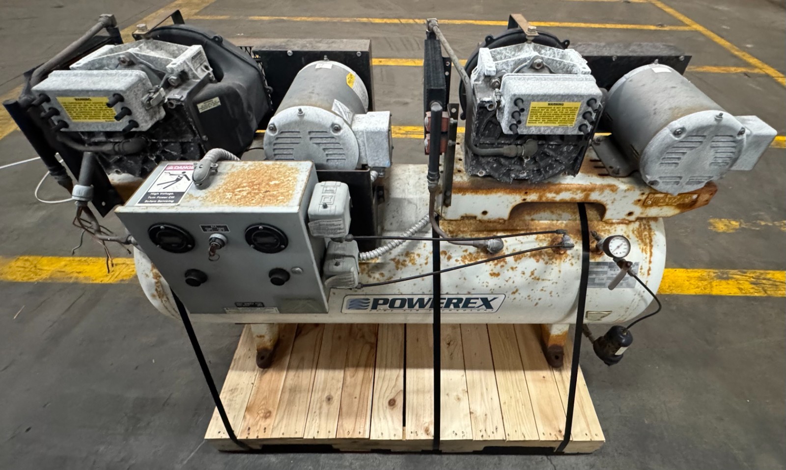 Used Powerex STD0503 Duplex 5hp Oil Free Scroll Air Compressor