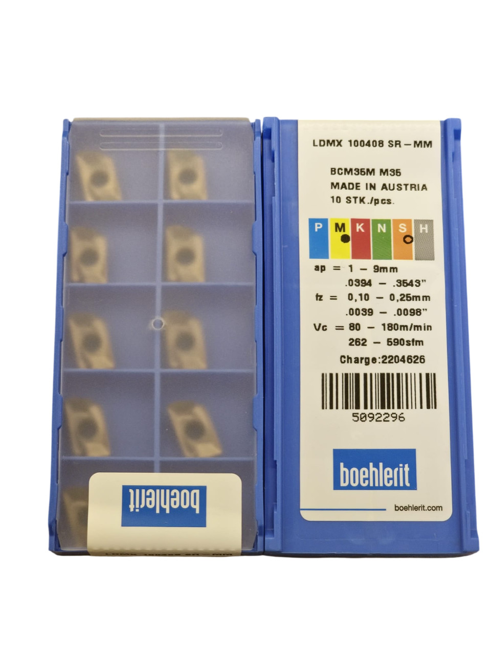Boehlerit LDMX100408 SR-MM BCM35M Carbide Milling Insert 10 PCS
