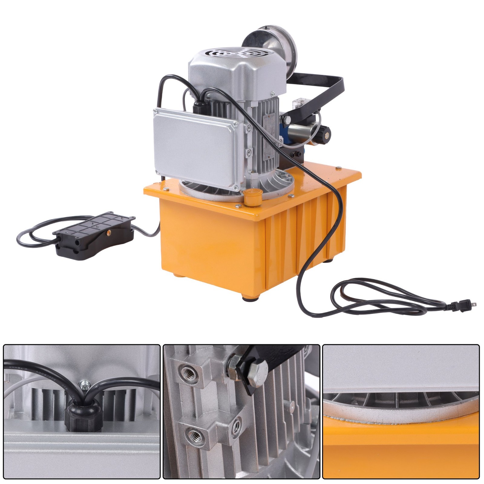 Electric Hydraulic Pump 10000 PSI Double Acting 8L Solenoid Valve 110V