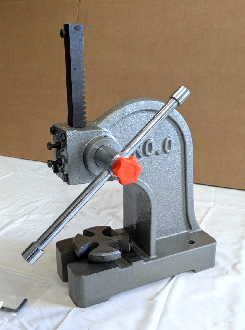 1/2 Ton Arbor Press – No. 0 – 3/4" Ram – 3-1/4" Throat – 7-1/2" S