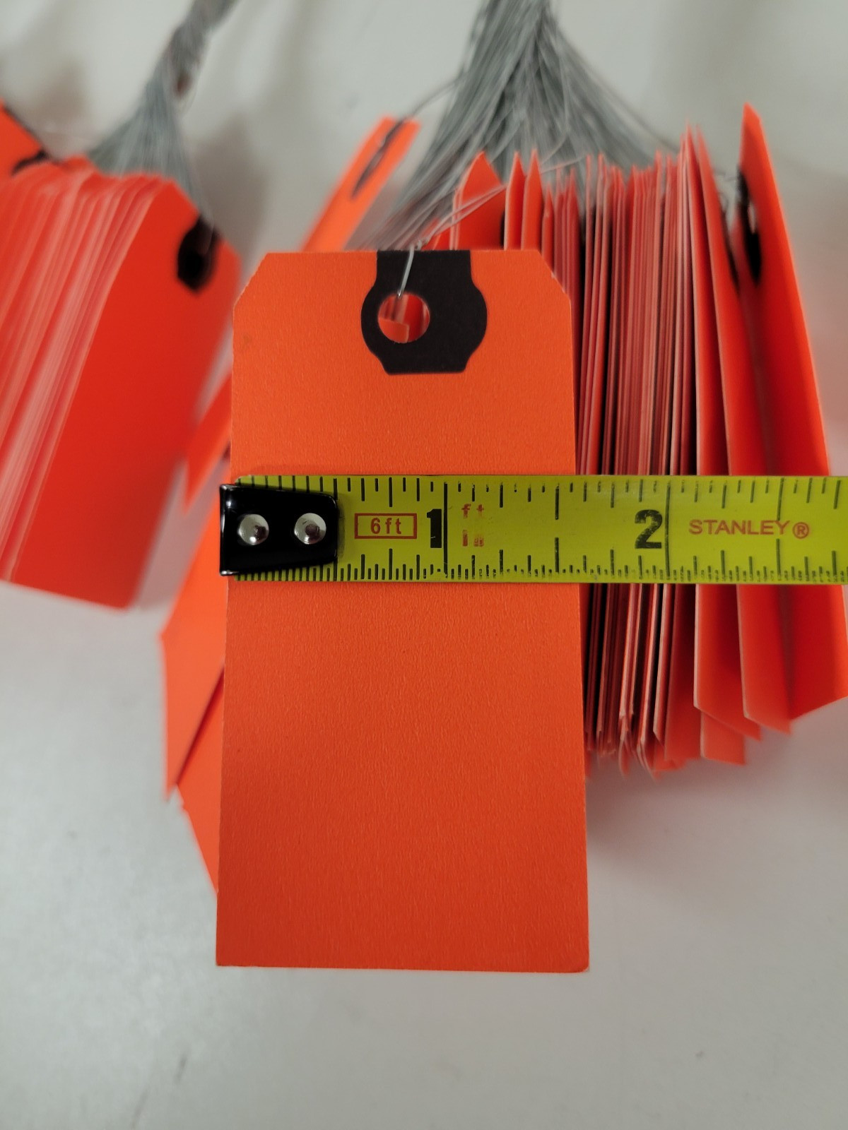 475 Orange Tags with Wire 3-1/4″ x 1-5/8″ Inventory Shipping Hang Tags