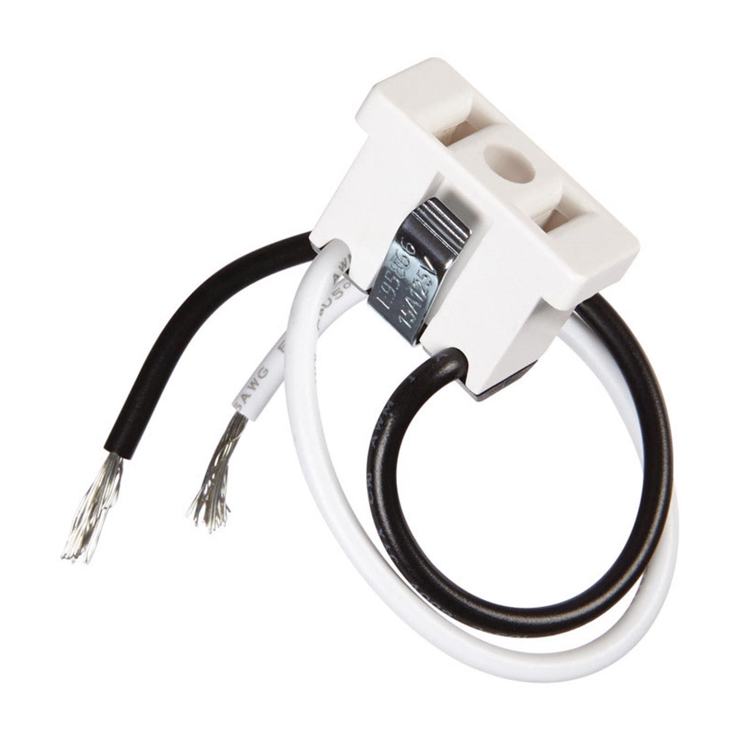 Jandorf 61015 White 15A 125V 2-Pole Electrical Outlet with 16 AWG 2-Wire