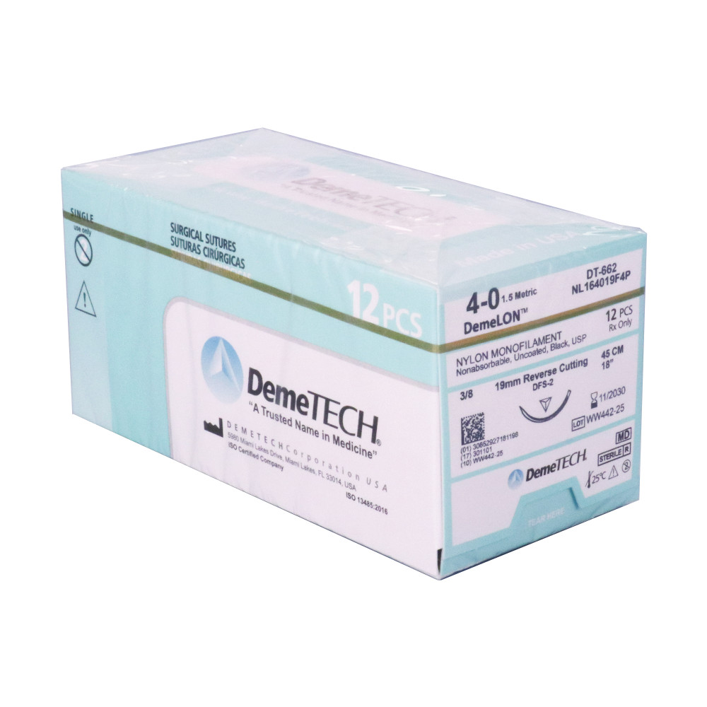 DemeTECH® Surgical Suture 3/0 4/0 45/75cm Materials Absorbable Braided Coated