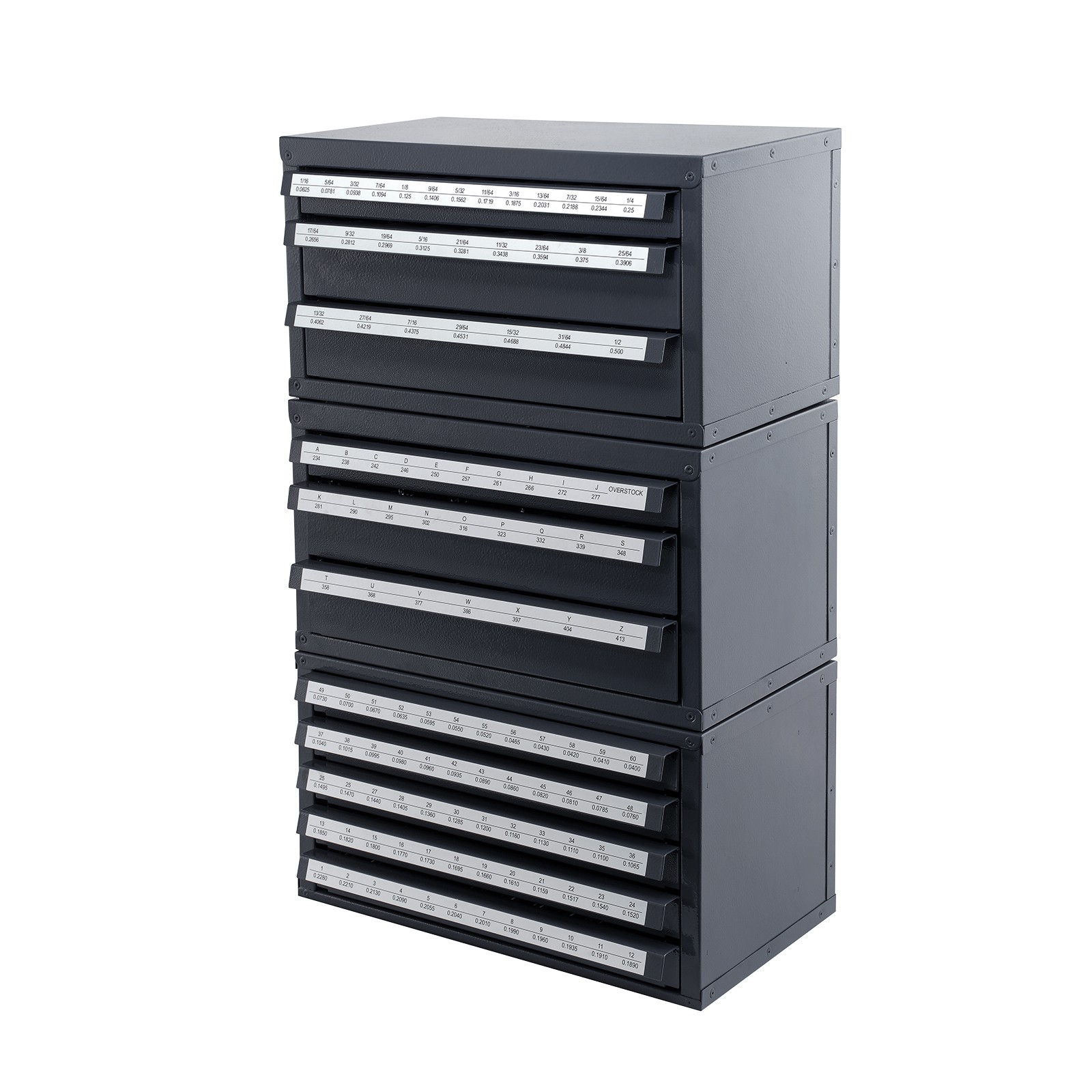 VEVOR Drill Bit Dispenser Organizer Cabinet 3 Pieces Three-Drawer Five-Drawer