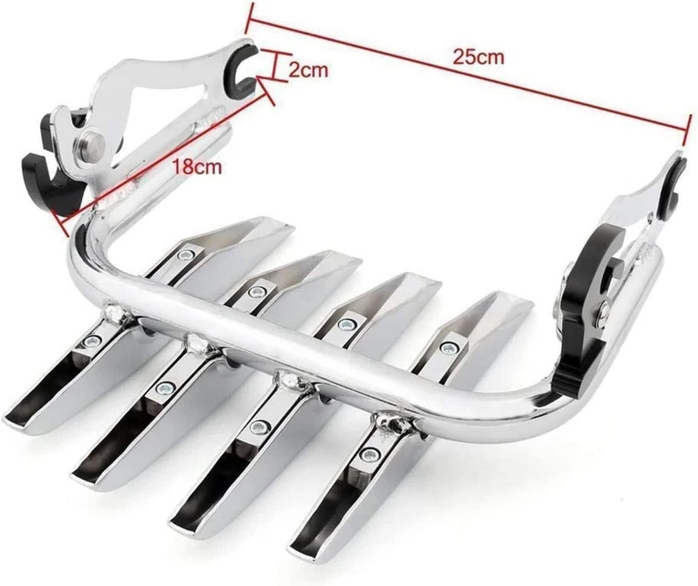 Detachable Sissy Bar Passenger Backrest Pad & Luggage Rack for Touring 09-25