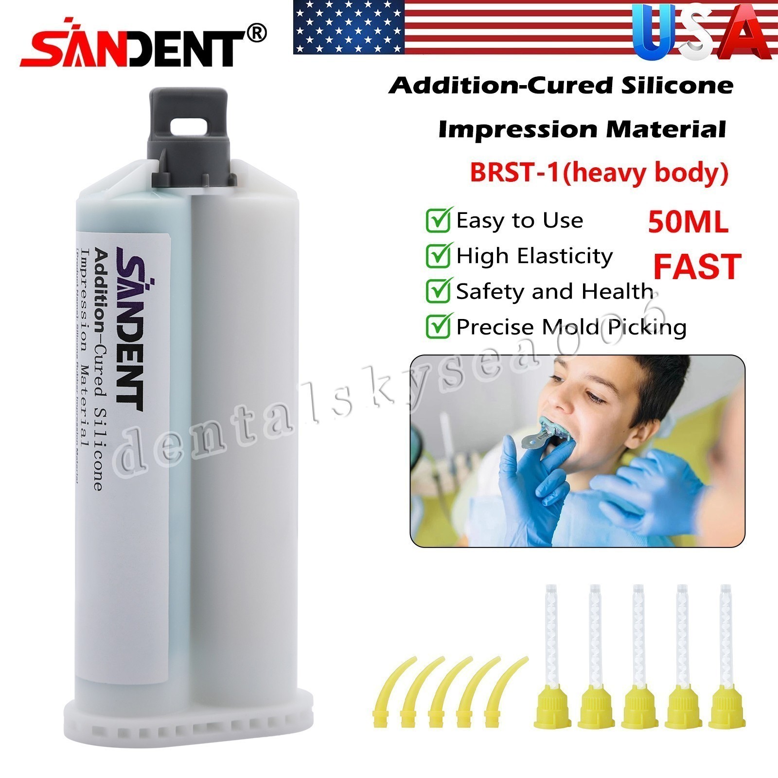 4 x Heavy Body Fast Set Dental Vinyl Polysiloxane Impression Material VPS PVS