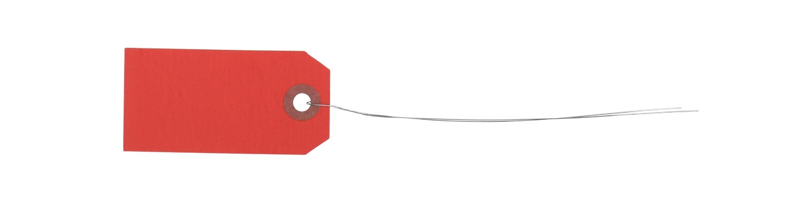 100 Red Tags with Wire 3 1/4 x 1 5/8″ Size 2 Inventory Price Hang Prewired Tag