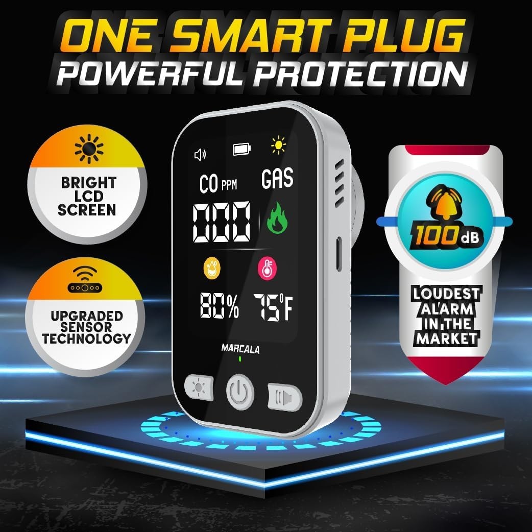 NEW Marcala CO & Gas Detector 1 Pack