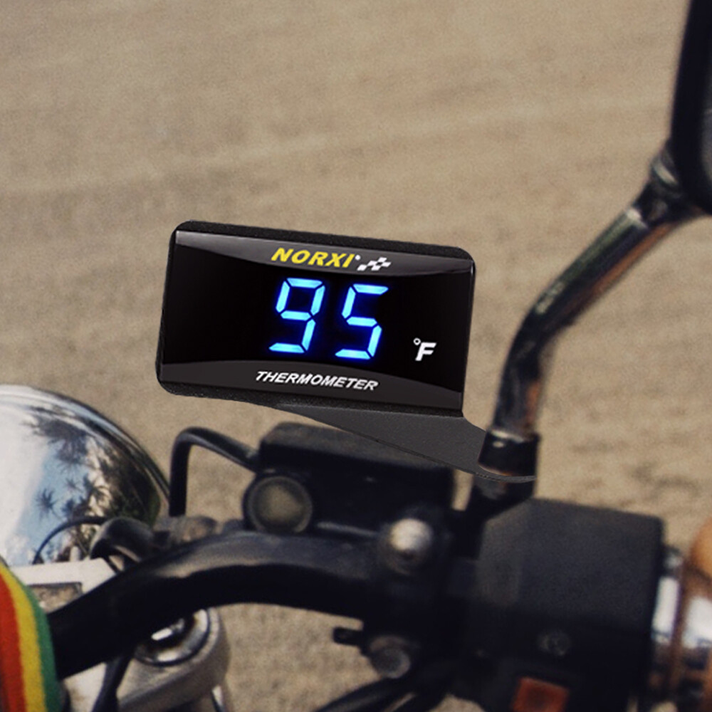 Motorcycle Water Temperature Gauge 32~248°F NORXI Fahrenheit Meter+22mm Sensor